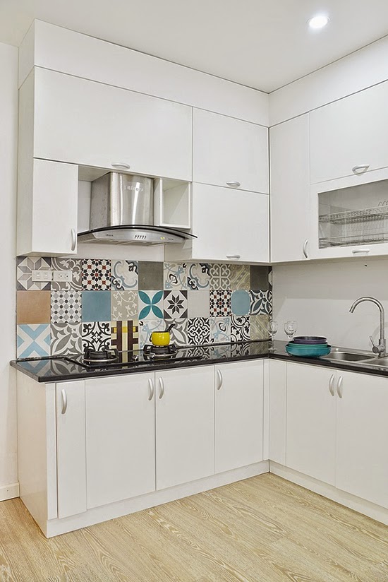 Apartamento decorado usando estampa de azulejo nos ambientes. Blog Achados de Decoração Apartamento decorado usando estampa de azulejo nos ambientes. Blog Achados de Decoração