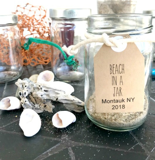 Making a DIY Beach in a Jar Vacation Souvenir