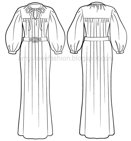 fashion design drawing dress