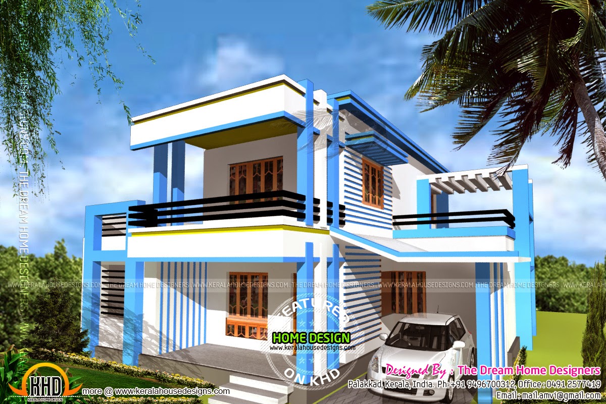 1250 sq feet house elevation and plan Kerala home design 