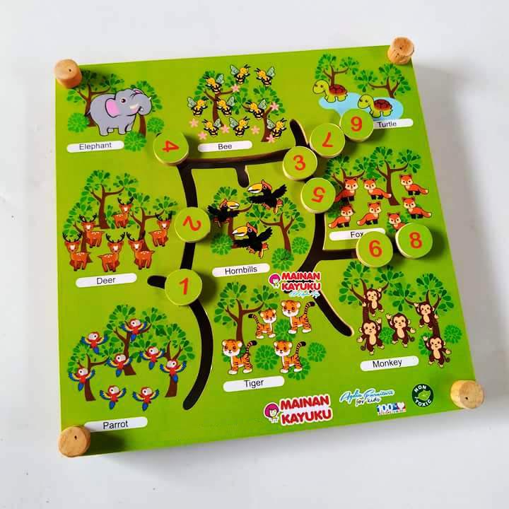 Maze Hewan 2 in 1 Mainan Edukasi Anak Balita - SEBUTIK EDUTOYS