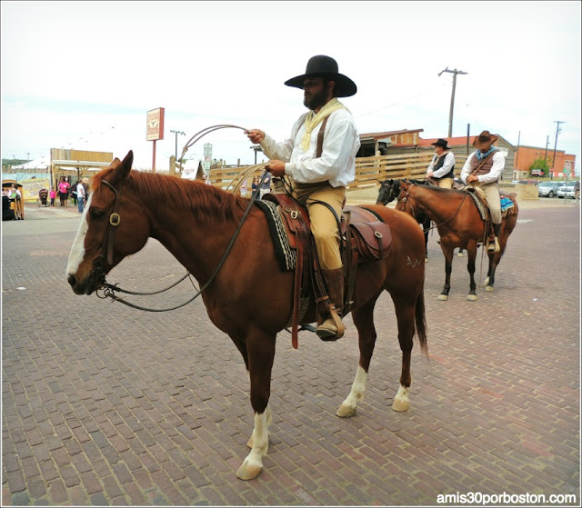 Vaqueros en Fort Worth Stockyards, Texas
