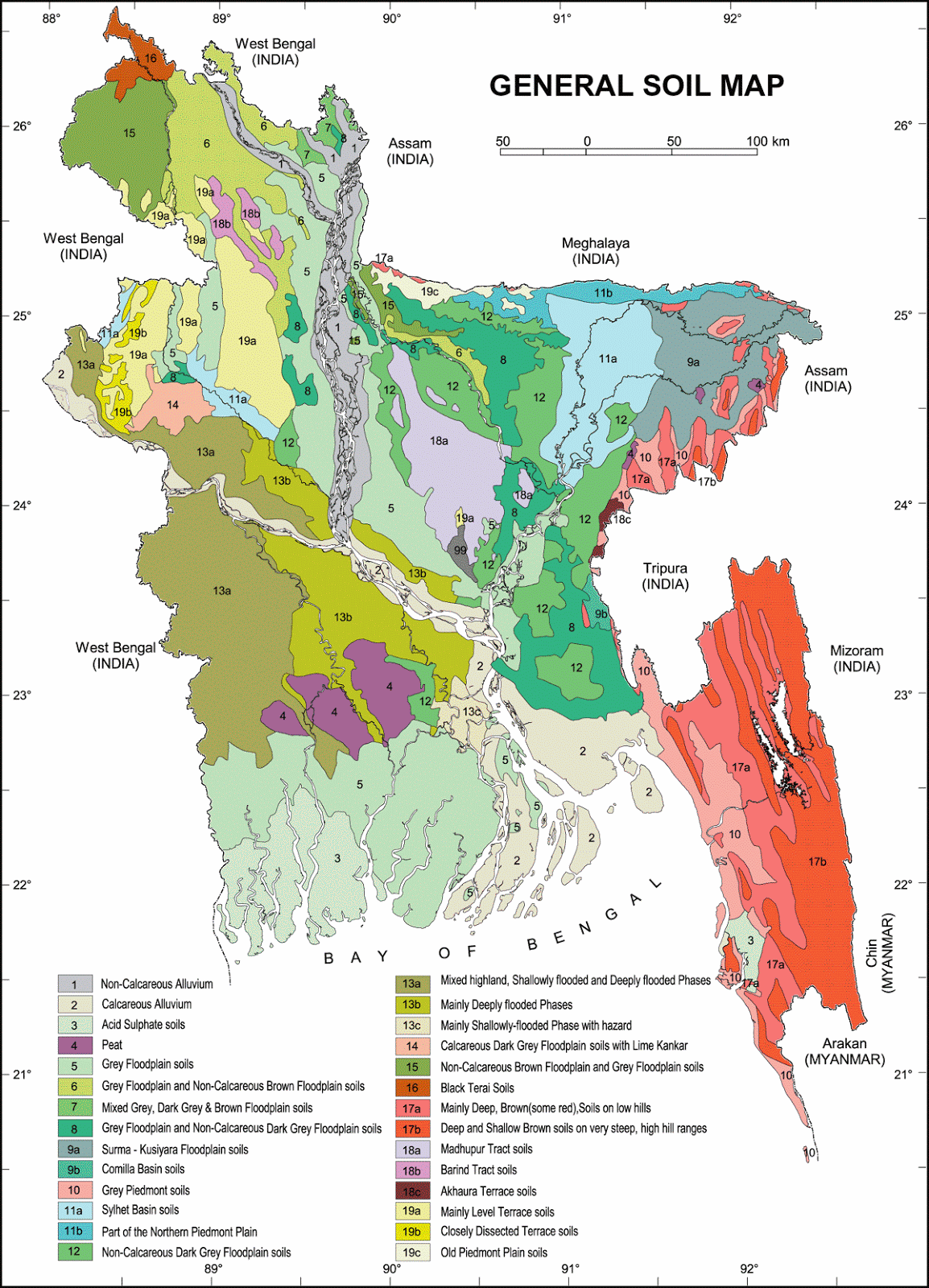 General Soil Map of Bangladesh