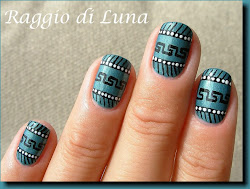 nails greek raggio luna di nail pattern acrylic turquoise glassy classy nyc coat