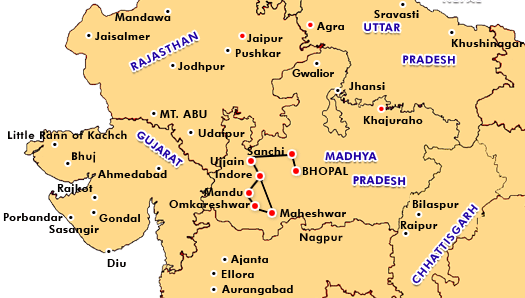 Ujjain Map In India Ujjain, A Popular Ancient Indian City