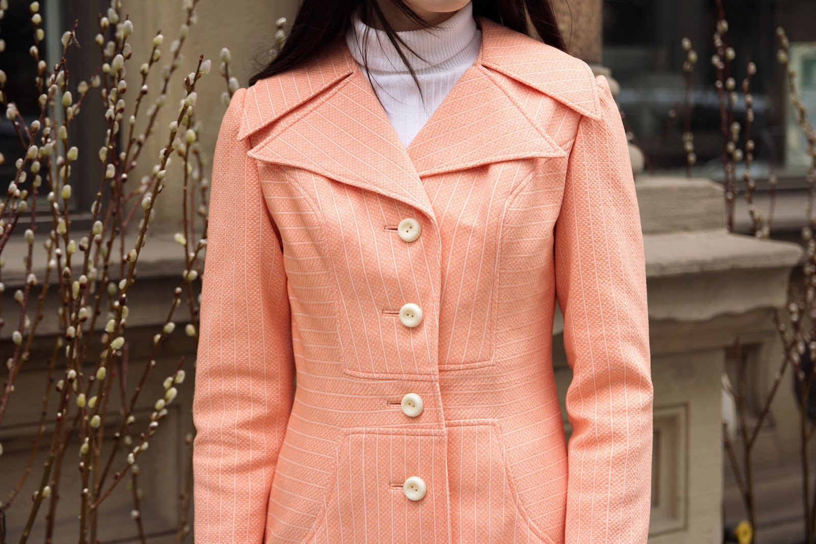 Peach jacket Carolina Pinglo