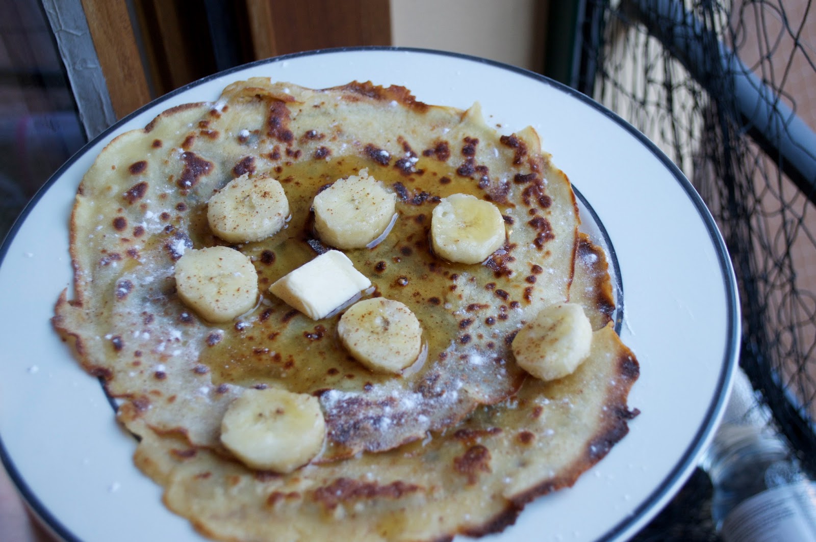 The Secrets of Living Banana Cinnamon Crepes with Maple Syrup