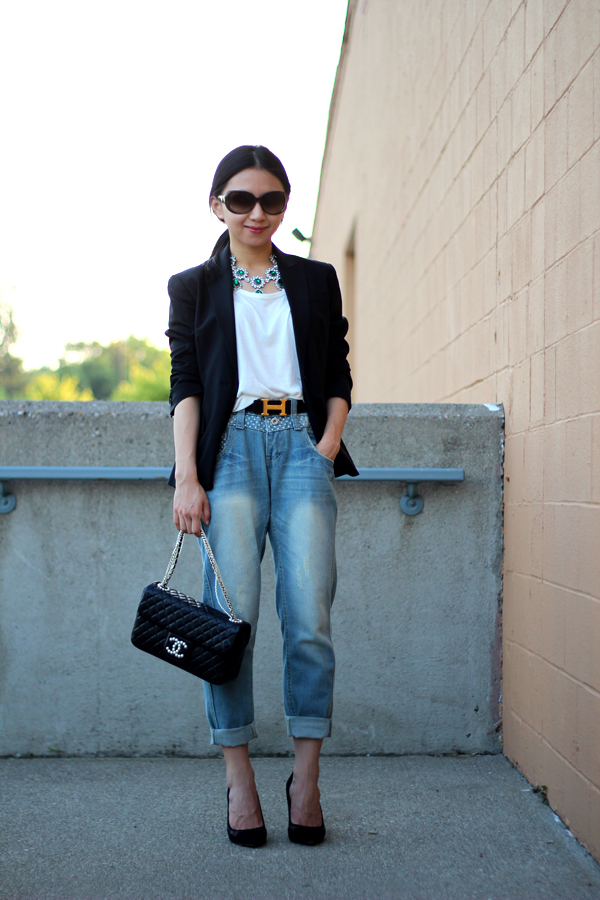 scheiden vooroordeel Oppervlakte Tailored Blazer and Boyfriend Jeans - Elle Blogs