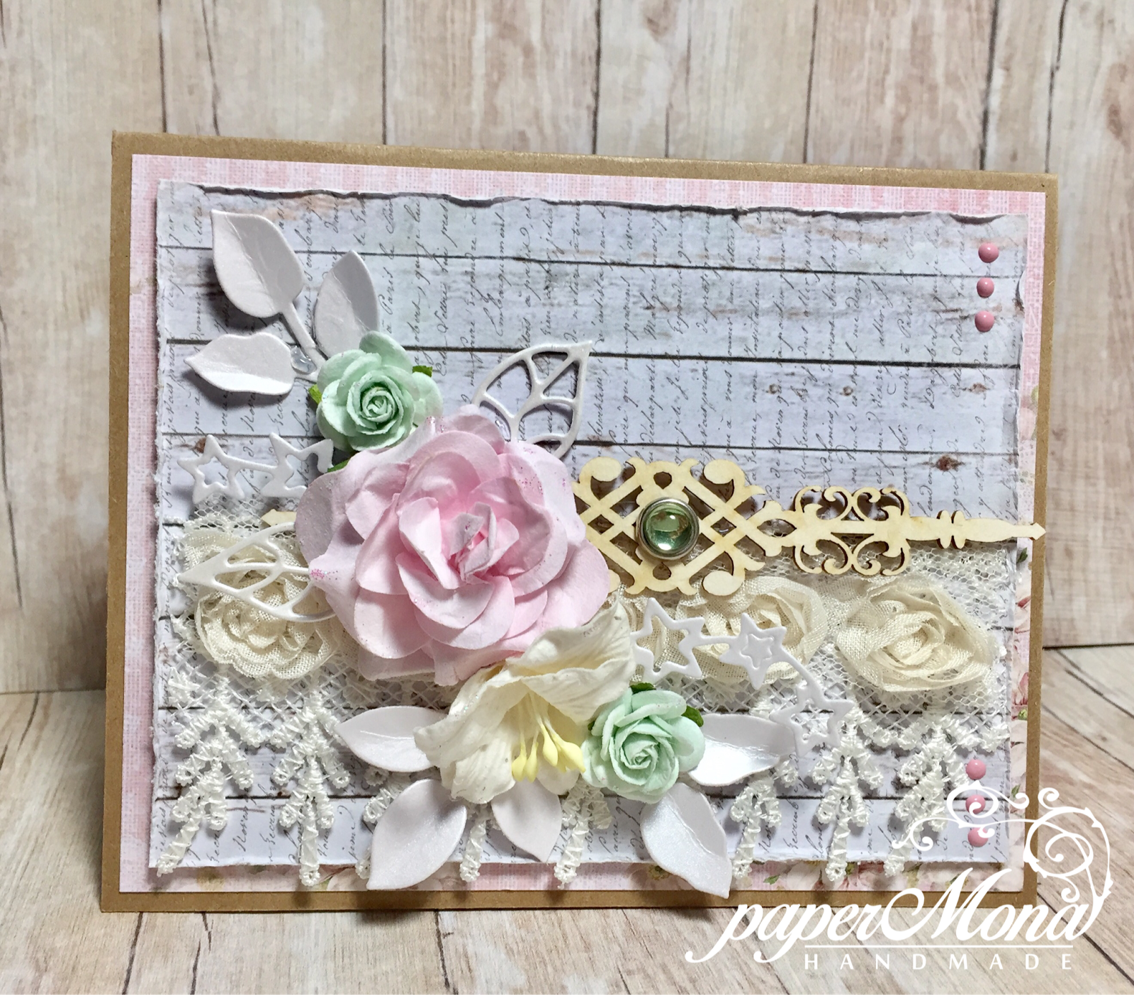 CraftyEnjoyments Shabby chic card and video tutorial