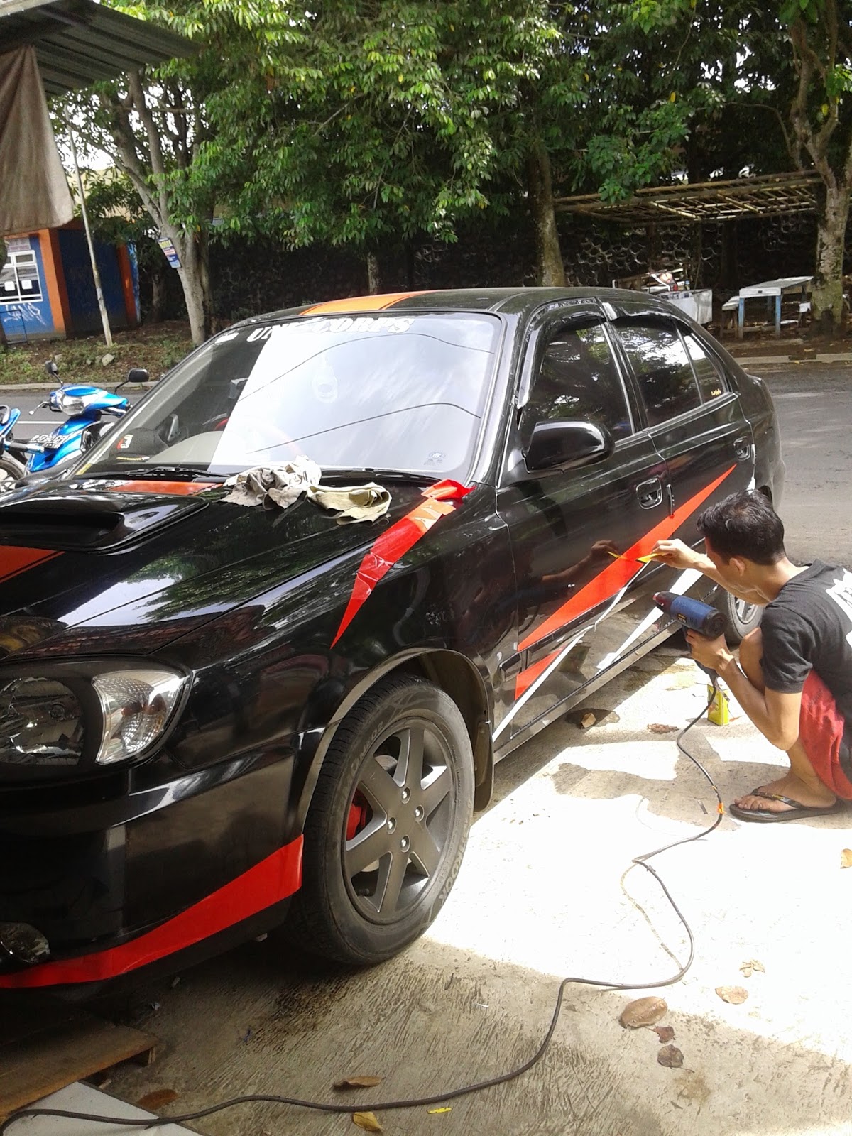 ACIL RACING STICKER CILACAP Cutting Sticker Mobil Sedan Minimalis