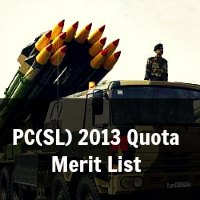 PC(SL) 2013 Quota Merit List PC(SL) 2013 Quota Merit List