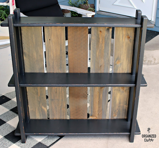Curbside Bookshelf Upcycled with Paint & Fence Boards