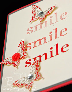 Smile Card by UK based Stampin' Up! Demonstrator Bekka - get everything you need for this card here