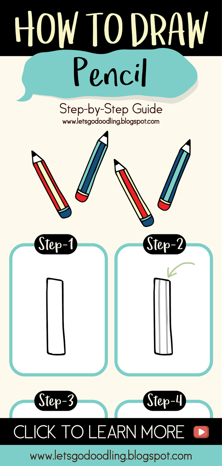 How To Draw A Pencil Easy Step By Step Drawing Tutorial