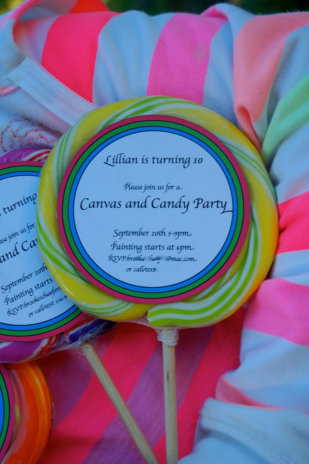 Lollipop Invitations