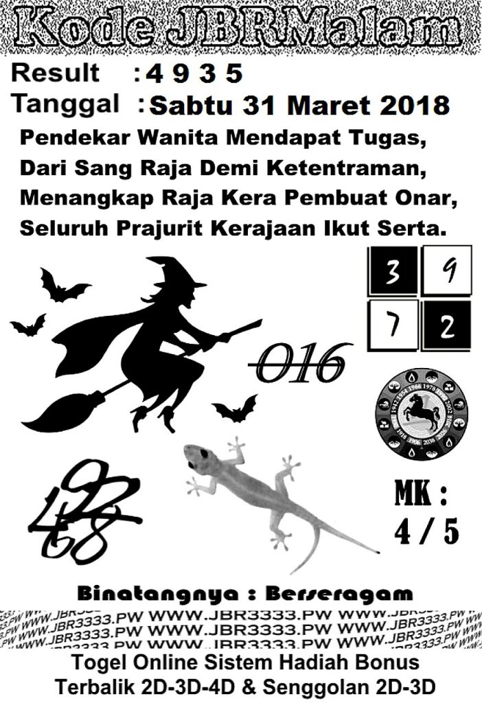 Forum Syair Harian Terlengkap Cepat Update Hk 31 Maret 2018 Kode Syair Sgp Hk Sd Motesia
