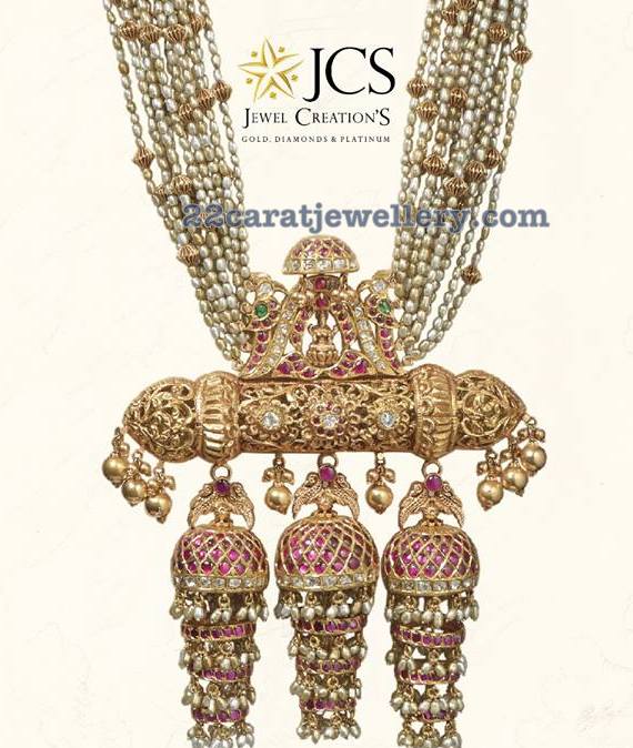 Pearls Set with Jhumkas Pendant by JCS