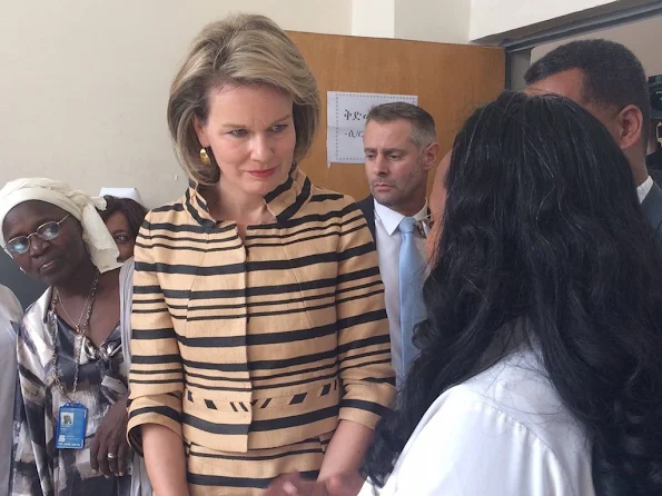 Queen Mathilde of Belgium has arrived in Addis Ababa, Ethiopia to visit projects supported by the United Nations Children's Fund (UNICEF)