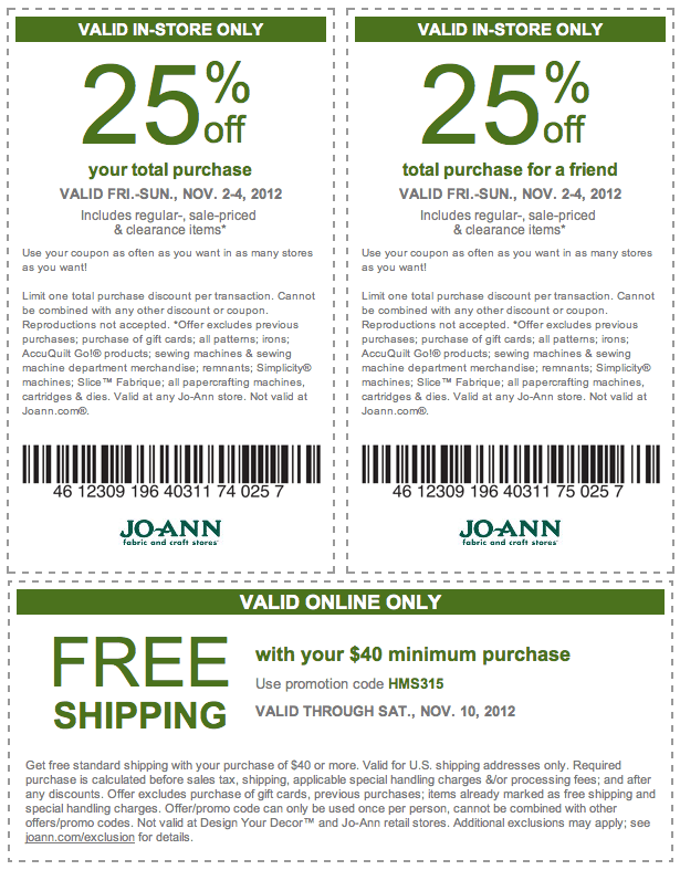 Coupon Coupon Joann Fabrics