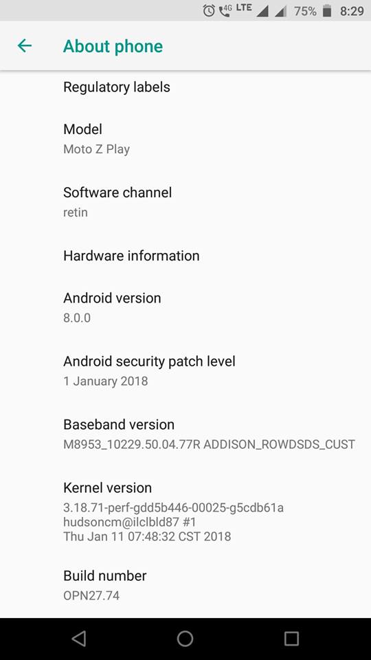 Moto Z Play getting Android 8.0 Oreo soak test in India