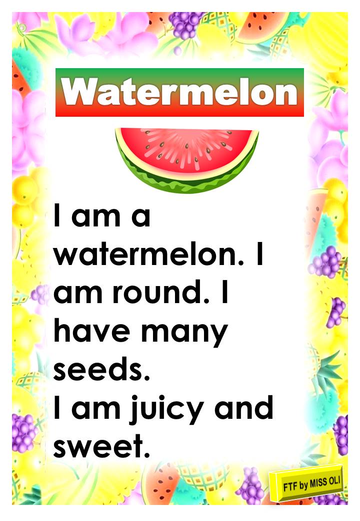 Teacher Fun Files Reading Passages about Fruits