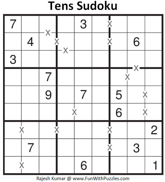 Tens Sudoku (Fun With Sudoku #189)