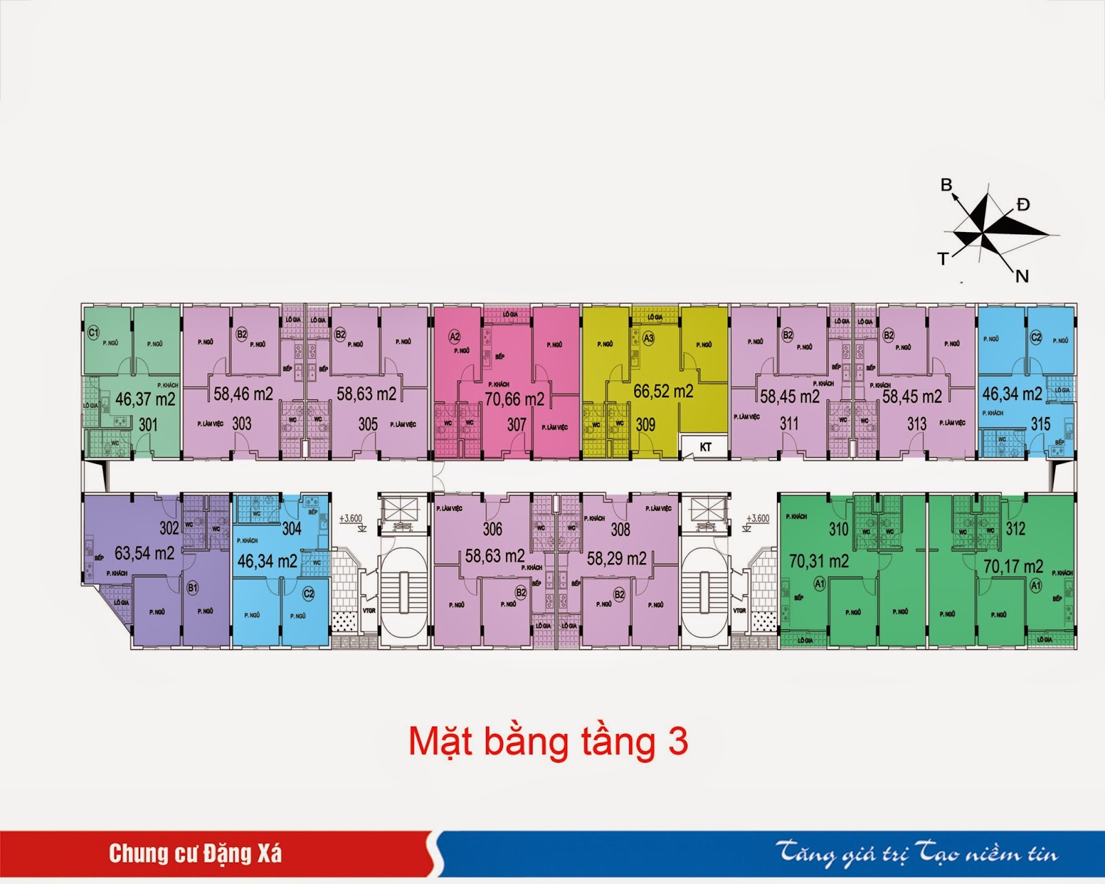 Mặt Bằng ~ Chung Cư Đặng Xá