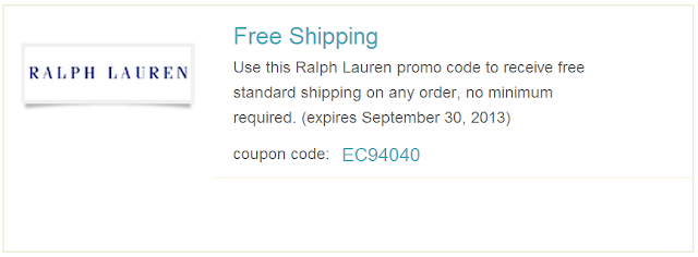 ralph lauren free shipping promo