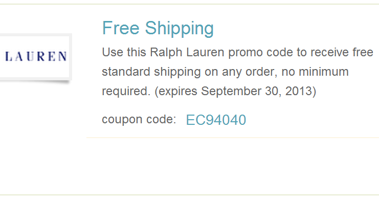 coupon code for ralph lauren