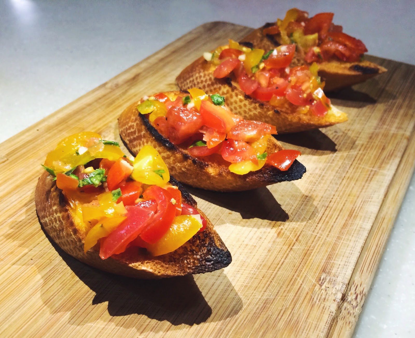 Tomato Basil Garlic Bruschetta — The Good Weekender
