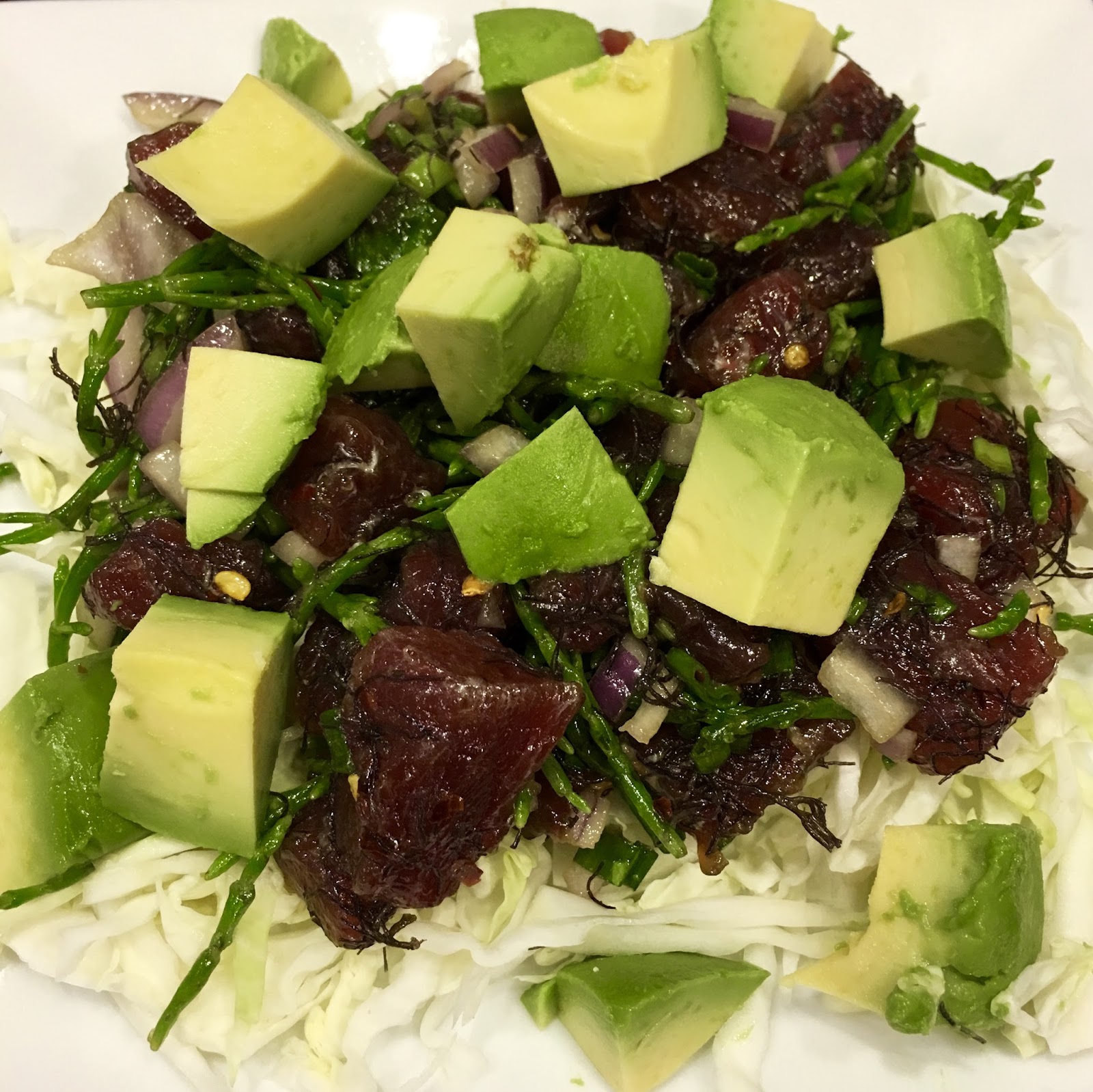 TASTE OF HAWAII AHI POKE WITH CRAB AND SHRIMP SALAD