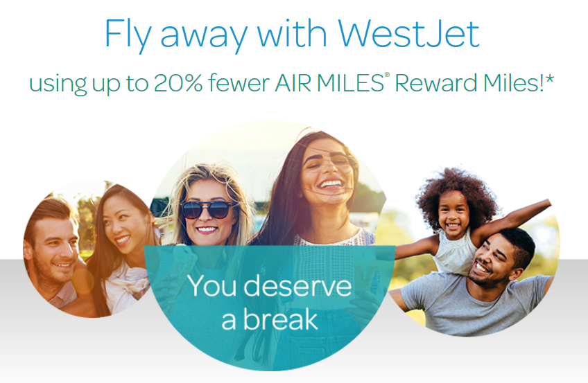 Air Miles fly with WestJet using up to 20 fewer Miles