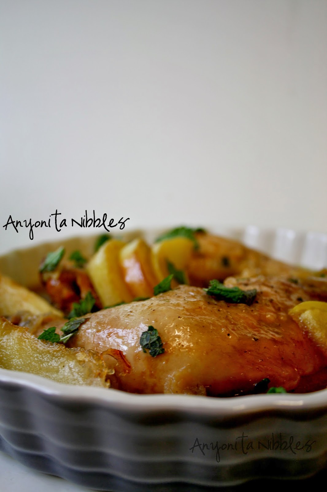 Burnished skin on crock pot apple pie chicken | Anyonita Nibbles