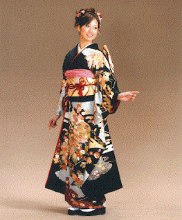 Kostum tarian tradisional Jepang