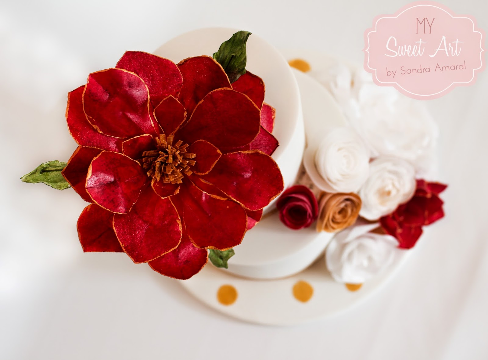 My Sweet Art Tutorial flor em papel de arroz/oblea