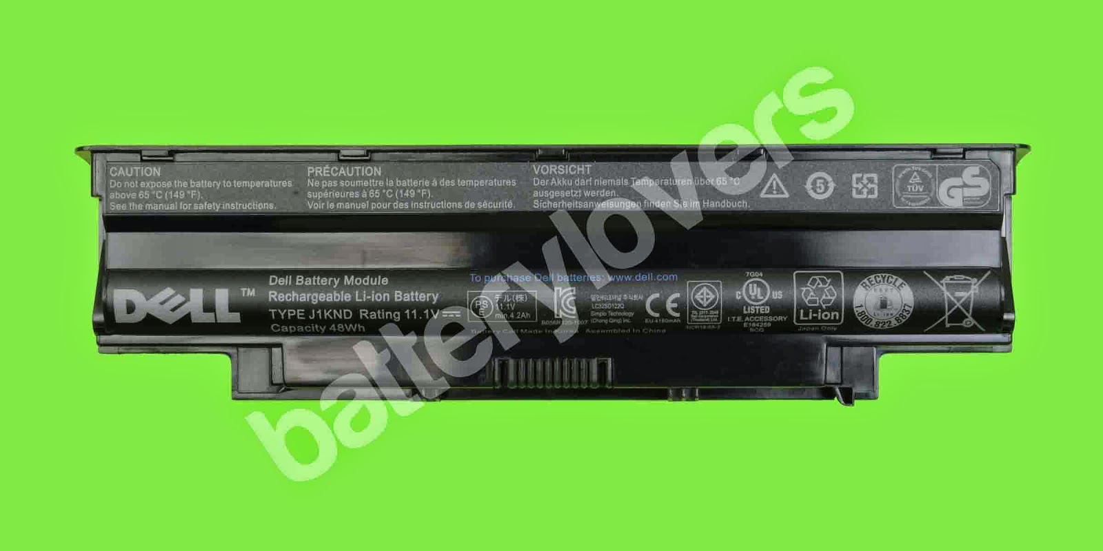 Original Batteries Dell J1KND 6 Cell 4080mAh 11V 48Wh Original Batteries