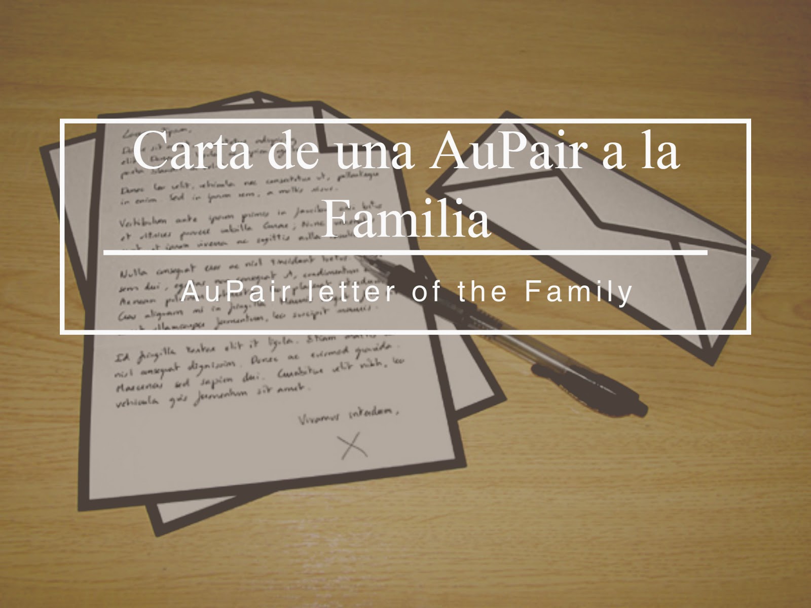 Una Venezolana De Au Pair Carta De Una Aupair A La Familia