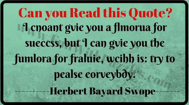 Mind Reading Challenge to read the scrambled text.