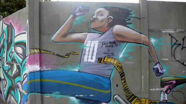 street art and graffiti in barrio brasil, santiago de chile