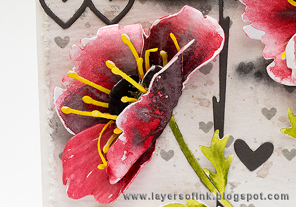 Layers of ink - Watercolour Poppies Tutorial by Anna-Karin