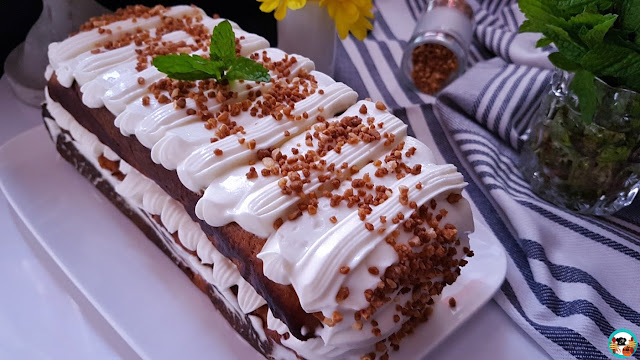 Pastel de plátano y crema de queso