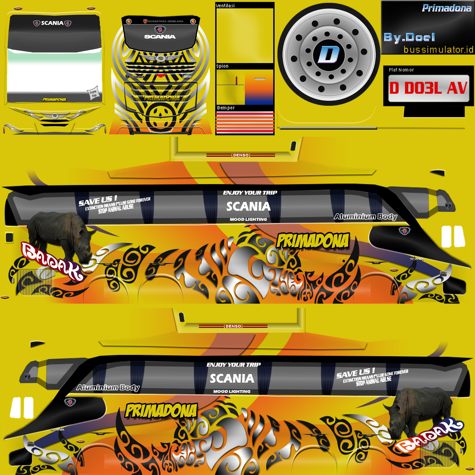 Livery Bus Simulator Indonesia New 5 - Semua Aja