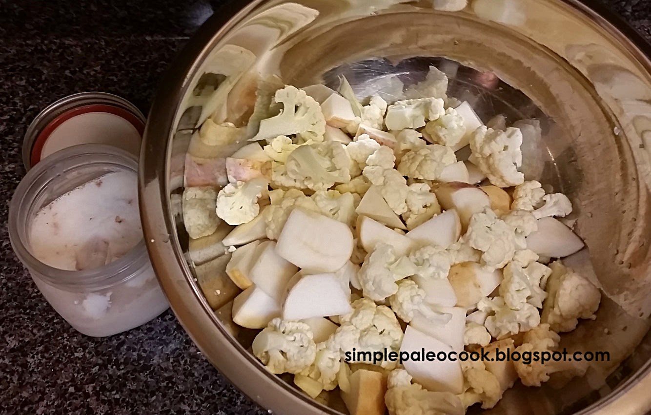 Simple Paleo Cook Roasted Turnips/Cauliflower (w/ Bacon Fat!) and MC Yogi