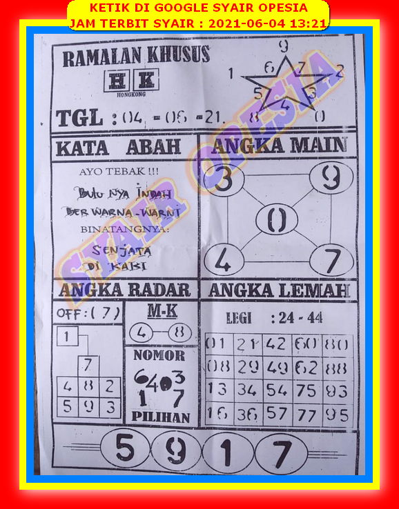 1 New Message Kode Syair Hongkong 4 Juni 2021 Forum Syair Togel Hongkong Singapura Sydney