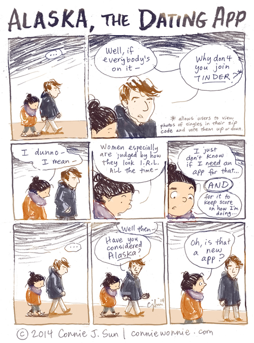 cartoonconnie comics blog: Alaska, the Dating App