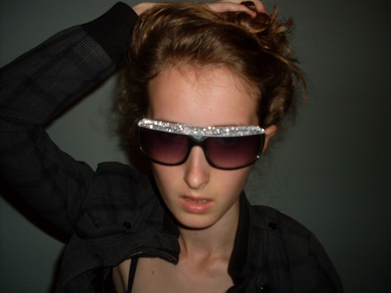 Kooky Quirky Cute DIY Embellished Straight Edge Sunglasses