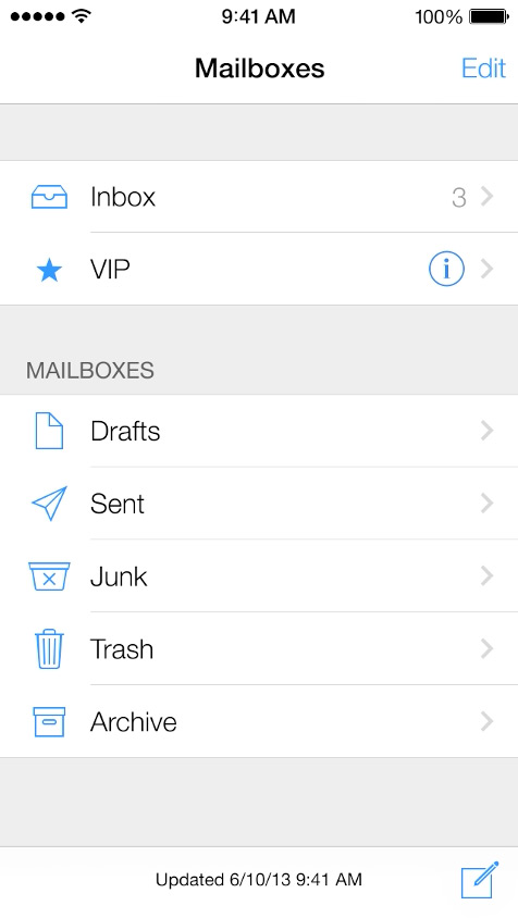 iOS 7 Mail