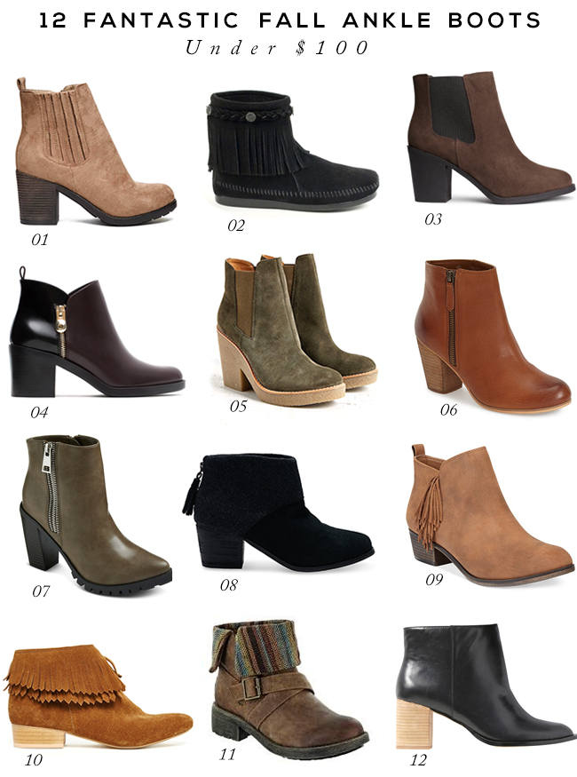 12 Fantastic Fall Ankle Boots Under $100
