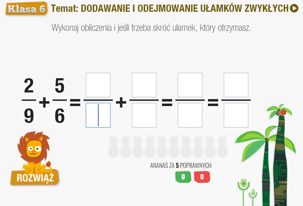 Działania Na Ułamkach Klasa 6 Ćwicz, licz, baw się!: 6: DZIAŁANIA NA UŁAMKACH ZWYKŁYCH I DZIESIĘTNYCH