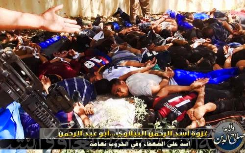 تنظيم داعش ينفذ إعدام جماعي بحق 1700 من طلبة كلية القوة الجوية في العراق تنظيم داعش ينفذ إعدام جماعي بحق 1700 من طلبة كلية القوة الجوية في العراق